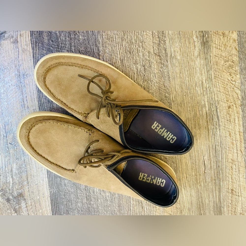 CAMPER Men's Tan Suede Shoes/sneakers